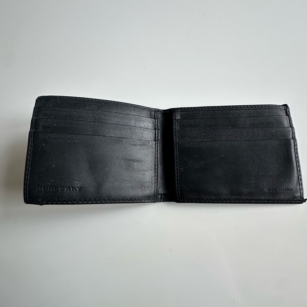 🛍️FINAL SALE🛍️ Burberry Men's Haymarket Check Coated Canvas Bifold Wallet - Picture 6 of 9